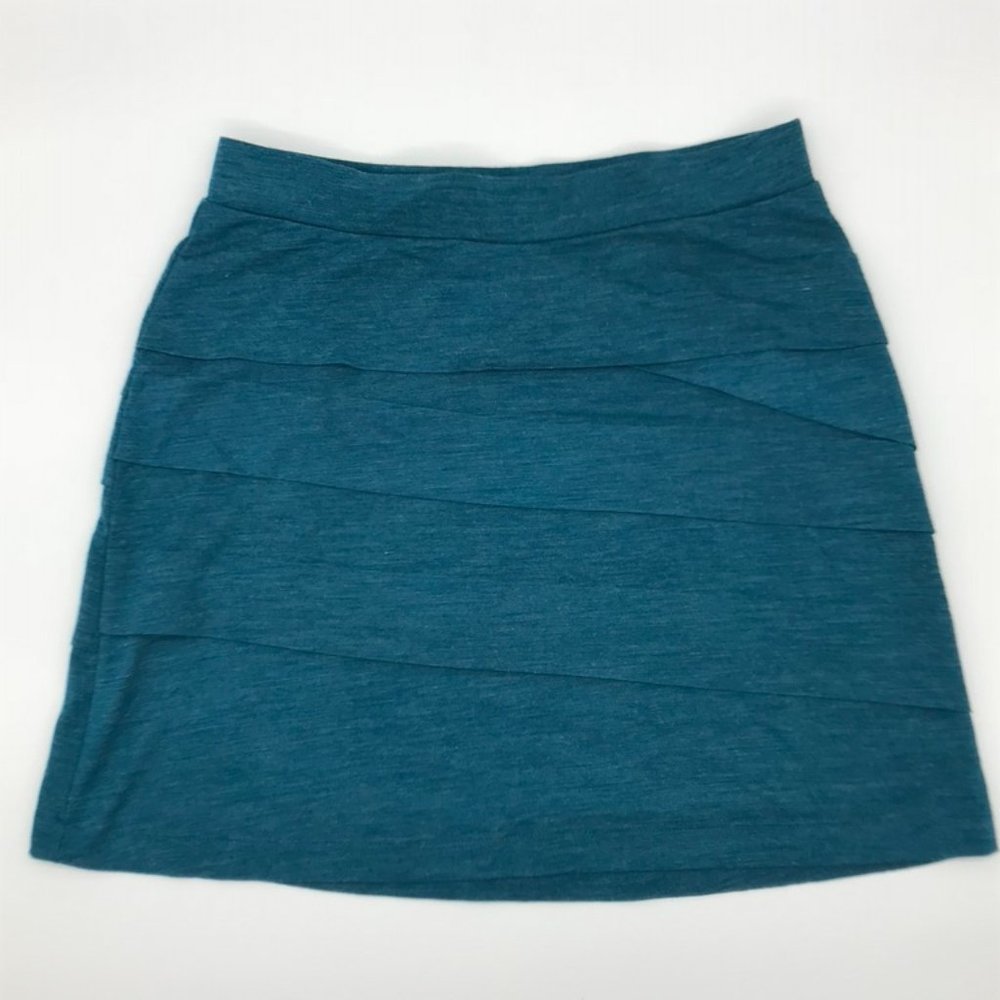 Prana Blue Layered Mini Skirt Size Small